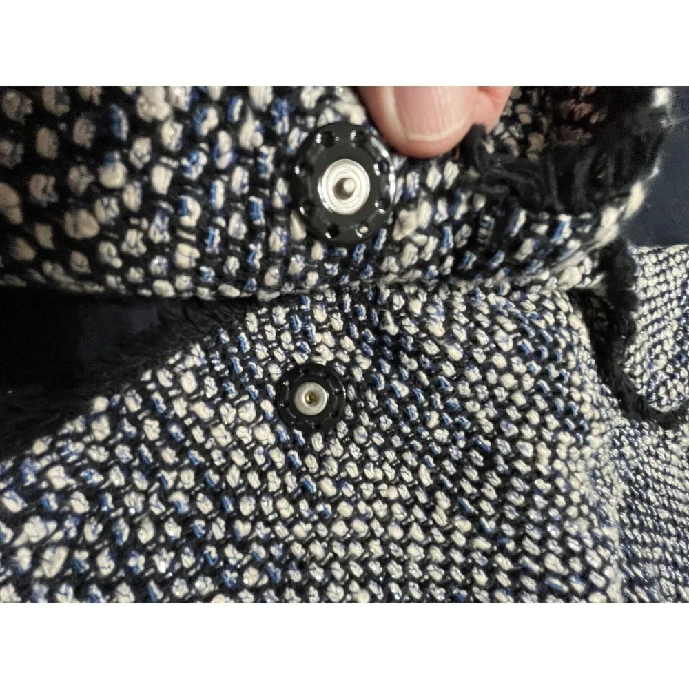 Chic Black and White Tweed Blazer